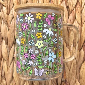 Spring Bloom 15 oz. Glass Mug
