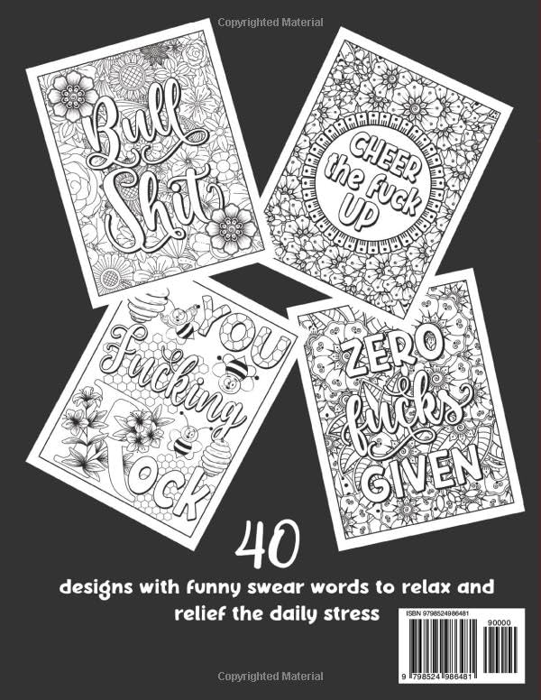 Adult Swear Words Coloring Book: Live, Laugh, Fuck Off: - Image 2